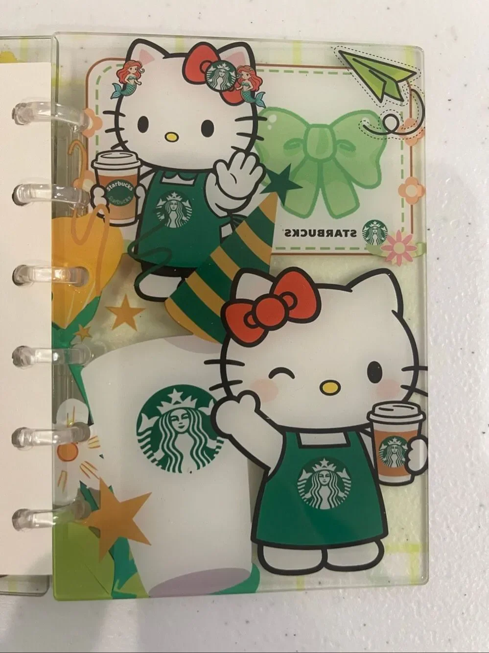 Hello Kitty Acrylic Shaker notebook and pen